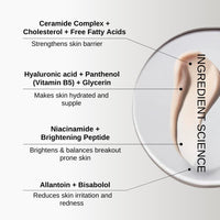 The Formularx Sun Relief Ceramide Sunscreen SPF 50 PA++++ | Broad Spectrum UV & Blue Light Protection | For Oily, Acne prone, Sensitive Skin | Brightening Barrier Care with Niacinamide, Hyaluronic acid, & Peptides | Lightweight, No White Cast | Water & Sw