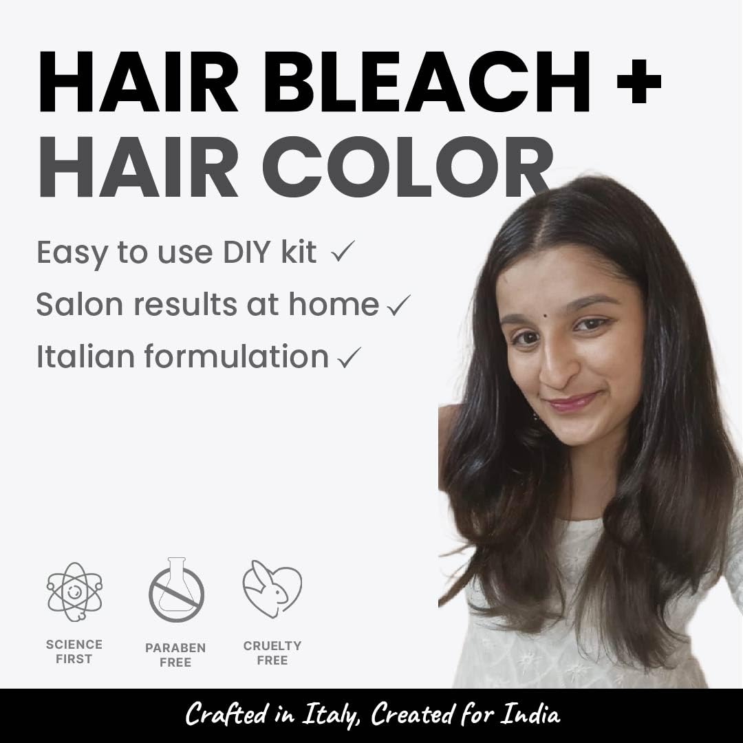 2.Oh! Italian Charcoal Grey Hair Color DIY Kit | Semi-Permanent Color + Bleach for Highlights | With Plex & Argan Oil | Lightening Kit for Women & Men