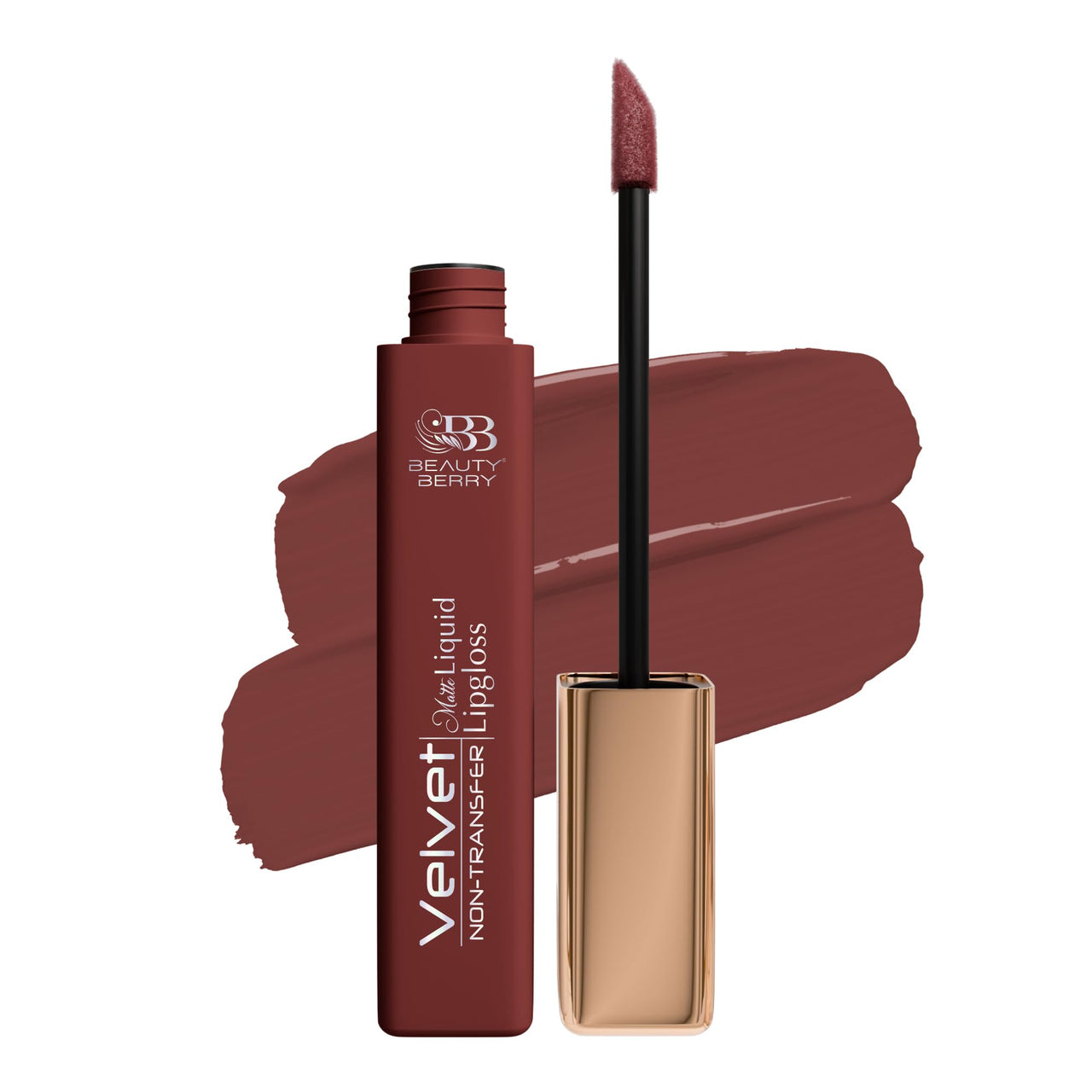 Beauty Berry Velvet Matte Non Transfer Liquid Lipstick | Ultra Smooth Long Lasting Liquid Matte Lipstick | Water & Smudge Proof Lipstick for Women (Rich Rose)