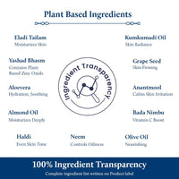 Blue Nectar SPF 30 Plant Based Brightening Face Cream Eladi Kumkumadi Cream for Natural Skin Brightening Face Cream for Women Daily Use (16 Herbs, 50g)