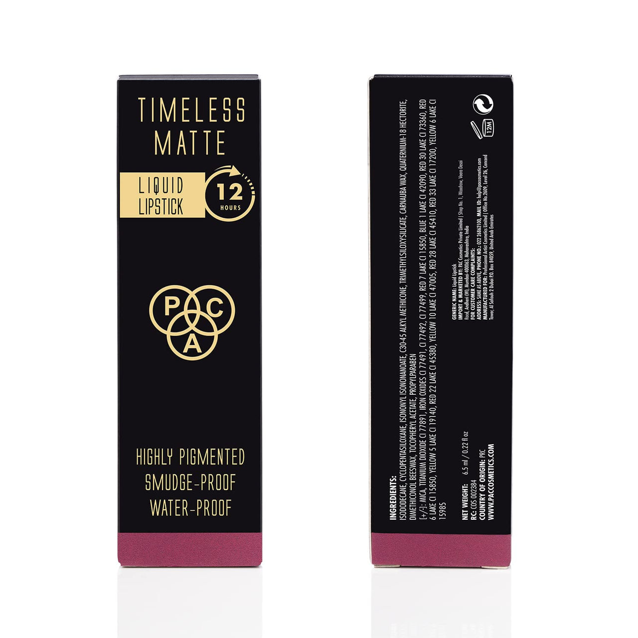 PAC Timeless Matte liquid lipstick Waterproof | Smudge & Transfer Proof Lipsticks for Women with Rose Oil | Long Lasting upto 12Hrs | High Pigment Lip Color for All Skin Types | Pink Princess - 6.5ml