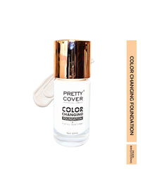 PRETTY COVER Colour Changing Foundation – Adaptive Formula for Perfect Skin Tone Match & Natural Finish