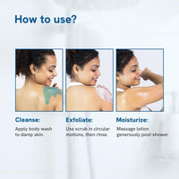 Be Bodywise Winter Glow Gift Pack - With 1% Salicylic Acid Body Wash (250ml), 10% AHA Body Scrub (200g) & 5% Lactic Acid Body Lotion (200ml)