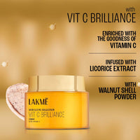 Lakmé 9To5 Vitamin C+ Scrub| Gentle Exfoliator | Removes Dirt & Impurities | Contains Licorice Extract & Walnut Shell Powder For Dry, Normal, Oily, Sensitive & Combination Skin| 50 G