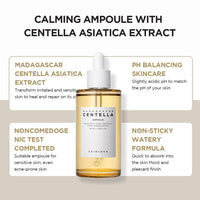 SKIN1004 Madagascar Centella Asiatica Ampoule Facial Serum | 100% Centella Asiatica Extract for Soothing Sensitive and Acne-Prone Skin, 55ml