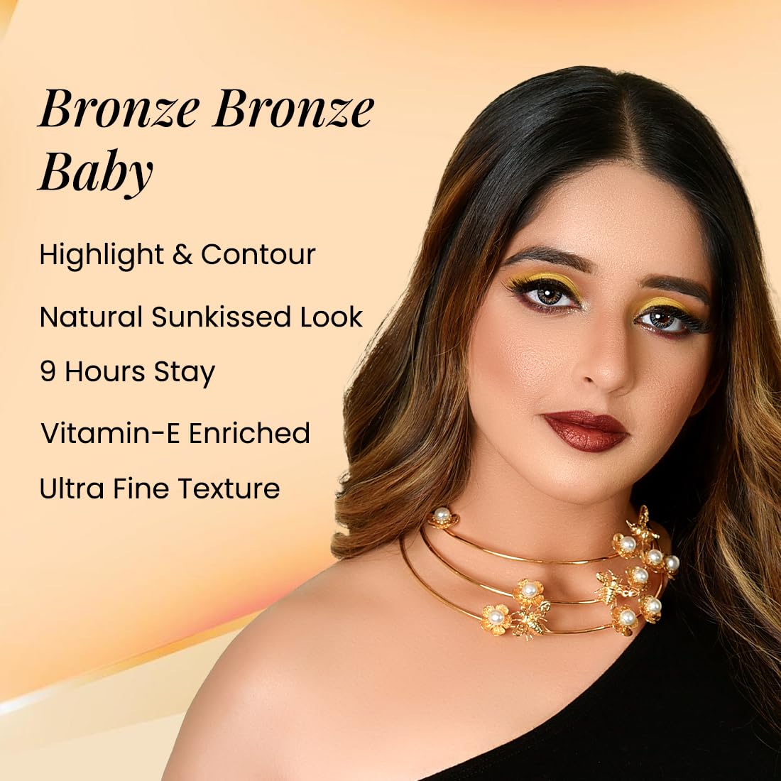 COLORESSENCE Matte Bronzer Contour Powder Natural Highlighter for Face Sculpting Sun Kissed Look | Oil Control & Waterproof | Creamy & Ultra Fine Texture, 10 gm