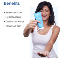 Earth Rhythm Water Gel Face Wash with Aloe Vera | Balance Skin pH, Hydrates, Refreshes Skin, Clear Out Pores | for Dry & Sensitive Skin | Men & Women | - 100ml