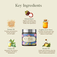 Ohria Ayurveda Amrit Ras Foot Balm | Relaxing, Softening, & Healing Foot Care | Hydrates & Softens Cracked Heels | Infused with Sesame, Almond, Cow’s Ghee & Essential Oils for Relaxation | All Skin Types| For Men & Women- 25g