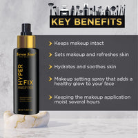 Seven Seas Hyper Fix Makeup Long Lasting Misty Finish Professional Makeup Fixer Spray For Face Makeup | Vitamin- E | Light Weight, Quick Dry Makeup Setting Spray
