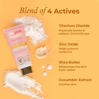 The Pink Foundry Matte Moisturising Mineral Tinted Sunscreen 50 g | SPF 30 PA+++ Broad Spectrum UVA UVB Protection | Zinc Oxide & Shea Butter | for Oily, Sensitive & all skin, Beige