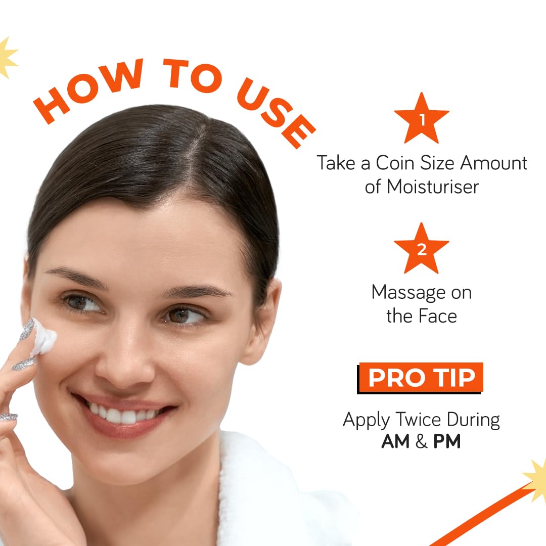Moody Vitamin C Face Cream Serum Moisturizer For Glowing Skin with Niacinamide & Alpha Arbutin | Fades Pigmentation & Dark Spots, Reduces Skin Dullness | Oil Free & Lightweight | For All Skin Types | 50ml