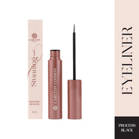 Carlton London Stunnig Black Liquid Eye Liner |Enriched With Vitamin-E |Long Lasting Matte Waterproof Liner, Smudge Proof, Transfer Proof Eye Makeup |Upto 24 Hrs - 5ML(Process Black)