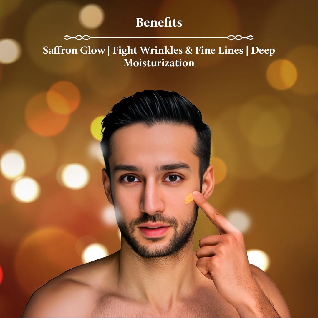 Blue Nectar Shata Dhauta Ghrita Face Cream for Men | 100 Times Washed Ghee Lightweight Men Face Cream for Skin Firming & Naturally Glowing Skin (19 Herbs, 50g)