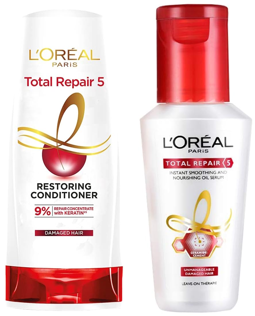 L'Oreal Paris Total Repair 5 Serum, 80ml and L'Oreal Paris Total Repair 5 Conditioner (175ml)