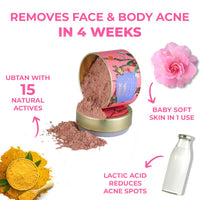 Light Up Flash Face & Body Brightening Ubtan - 3 Minute Facial,Goat's Milk,Marigold,Hibiscus,Rose,Guava & Vitamin C: Instant Glow,Tan Removal,Gentle Exfoliation,Natural Radiance,Bridal - 50 gm Scrub