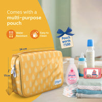 Johnson's Baby Gift Pack with Travel Kit | Newborn Essentials Kit for Baby Girl/Boy | 10 Baby Products Including Orange Hanging Bag & Comb