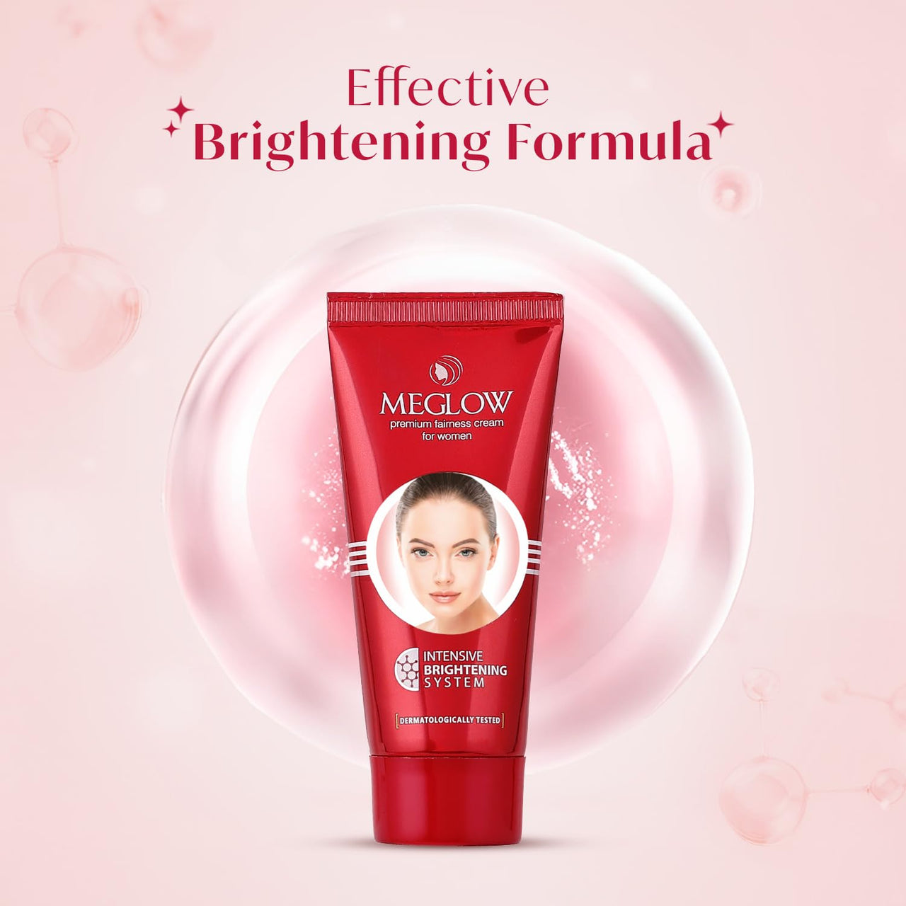 Meglow | Skin Brightening Moisturizer Cream for Women| Hydrates, Repairs, Radiates | Reduces Dark Spots, Melanin, Melasma | Prevents Pigmentation | Even Tone Pack of 3 (15g each)