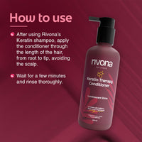 Rivona Naturals Keratin Therapy Conditioner |Nourishes & Controls Frizz with Hydrolyzed Keratin protein & Olive Oil Peg-7 Esters | Men & Women |All hair types| 250 ml
