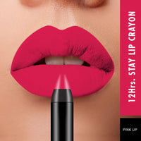 Swiss Beauty 12 Hrs. Stay Matte Lip Crayon, Pink Up, 3g - Long Lasting, Waterproof, Super Stay, Matte Finish Lip Crayon, Long Wear, Crayon Lipstick