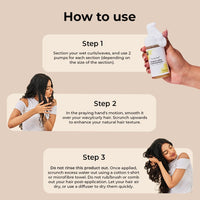 Fix My Curls Weightless Whip Volumizing Mousse | Enriched with Rice Protein for Hair Growth, & Apple Cider Vinegar | For Wavy, Curly, Frizzy Hair | Curl Enhancing | Silicone & Alochol Free (100ml)