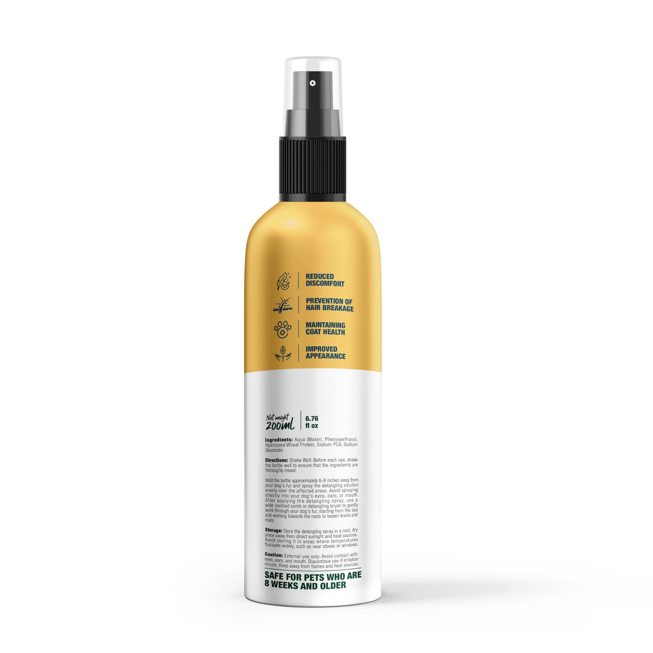 Wagging Tails Silky Furr Detangler 200ml for Dogs & Cats | Removes Knots, Tangles & Dematting | Promotes Silky, Shiny Coat | Maintains Coat Health | Improves Appearance | Easy to Use