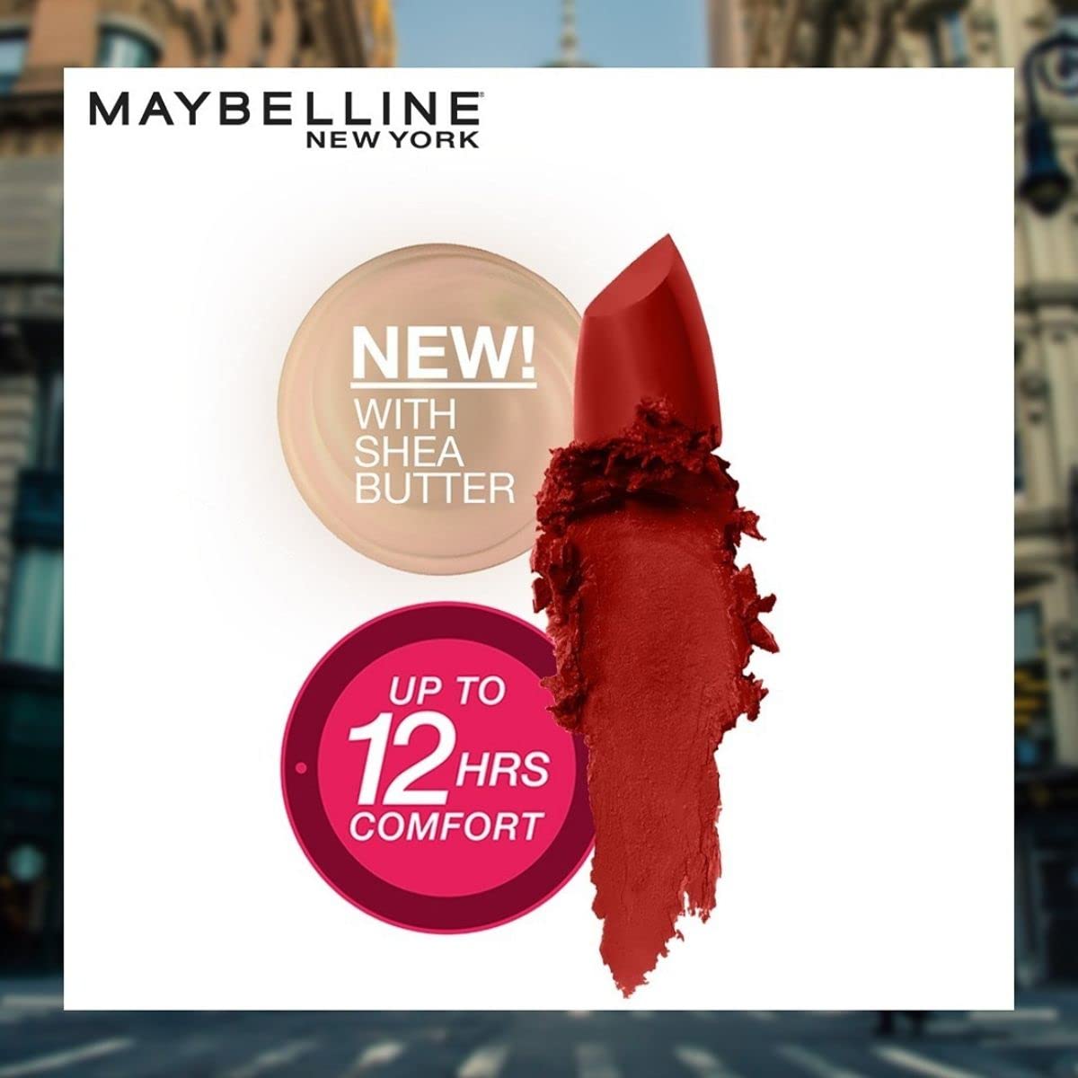 Maybelline New York Matte Lipstick, Intense Colour, 677 Noho Amber, 3.9gm & Maybelline New York Colossal Kajal, Intense Colour, Waterproof, Long lasting 24Hrs Stay, Black, 0.35g
