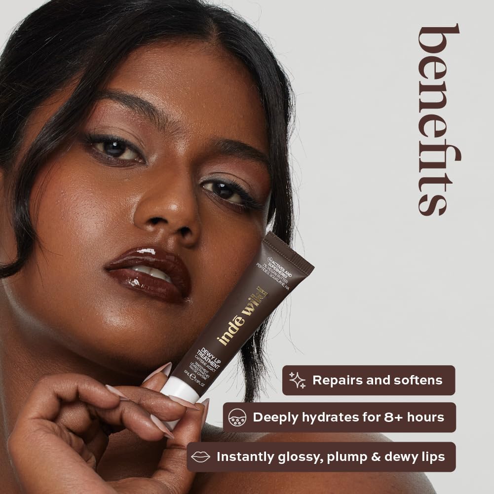 indē wild Caffeine Addict (15ml) Dewy Lip Balm | Lasts for 8+ hours | Hydrating | Coffee Brown | Tinted & Non-Sticky | With Desi Ghee, Peptides, Hyaluronic Acid & Shea Butter | Korean Formulation