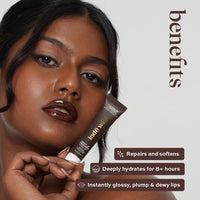 indē wild Caffeine Addict (15ml) Dewy Lip Balm | Lasts for 8+ hours | Hydrating | Coffee Brown | Tinted & Non-Sticky | With Desi Ghee, Peptides, Hyaluronic Acid & Shea Butter | Korean Formulation