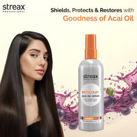 Streax Professional BotBrazil Acai Oil Serum,100ml for Chemically Treated Hair- Keratin, Botox, Nanoplasty, & Smoothening which helps to control frizzy hair, dry hair |Hair serum for Women & Men