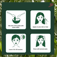 INDUS VALLEY Shikakai Powder | Acacia concinna With Herbal Henna Powder- 100% Organic, Natural and Pure For Hair and Skin Care (100g + 100g=200g)