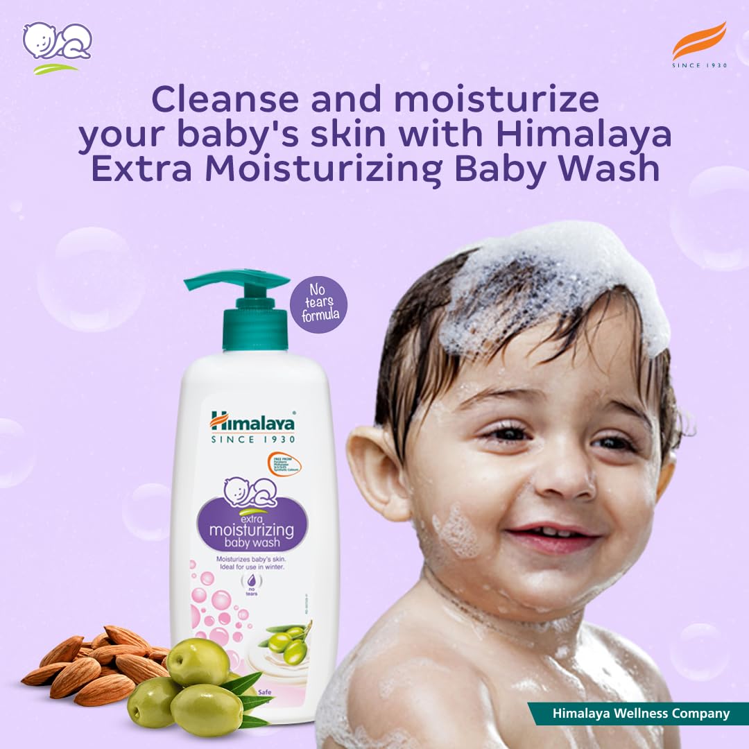 Himalaya Extra Moisturizing Baby Wash, 200ml (Pack of 2)