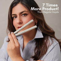 SIMPLYNAM Ultimate Kajal – Metallic Blue | 1 Stroke Intense Color Payoff | Water Resistant | Long-Lasting & Smudge-Proof | Safe for Sensitive Eyes | 7X More Product | In-Built Sharpener & Smudger