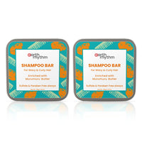 Earth Rhythm Murumuru Butter Shampoo Bar for Curly & Wavy Hair, 100% Biodegradable, Plastic-free Packaging, 80 GM (Pack of 2)