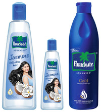 Parachute Advansed Jasmine Coconut Hair Oil, 400ml (Free 90ml) & Parachute Advansed Gold Coconut Hair Oil, 400 ml