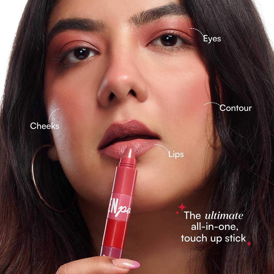 Gush Penpal 5-In-1 Lipstick| Five Shades In One| Multi-Use Stackable Lipstick For Lips, Long Lasting, Creamy Matte Finish| Moisturizing Formula With Intense Color Payoff, 4.8 G