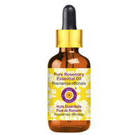 Deve Herbes Rosemary Essential Oil (Rosmarinus officinalis) with Glass Dropper for Healthy Hair Pure | Non-Sticky | Non-greasy | Lightweight | Men & Women | All Hair Types | 30ml