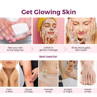 Kozicare Kojic Acid Soap & Glutathione Soap | Bathing Soaps | Bath Soap for Men & Women | Soaps for Bath | TFM Grade 1 Soap | Moisturize Skin | Fades Dark Spots | Gentle Exfoliation - Pack of 9