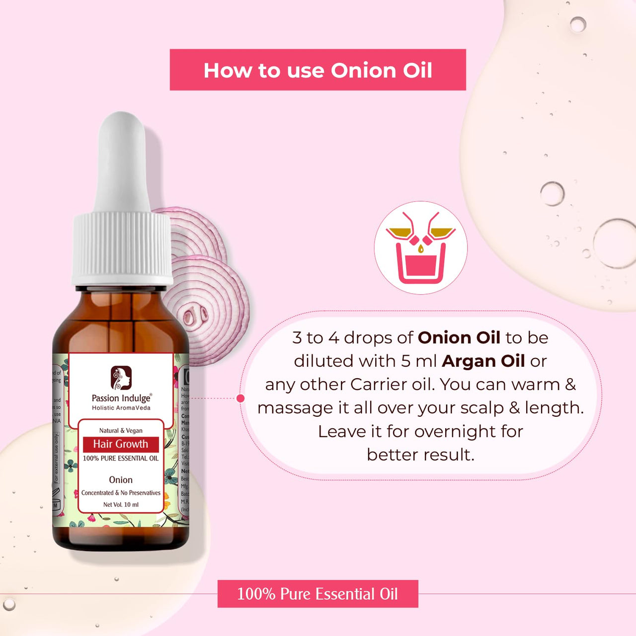 Passion Indulge Hair care (Onion Essential Hair Growth Oil)