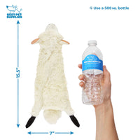 Best Pet Supplies 2-in-1 Stuffless Squeaky Dog Toys with Soft, Durable Fabric for Small, Medium, and Large Pets, No Stuffing for Indoor Play, Holds a Plastic Bottle - Sheep, Cow, Medium Multicolor/Sheep & Cow
