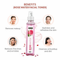 INDUS VALLEY Organic and Natural Cow's Milk Yogurt & Honey Depigmentation Gel with Rose Water Toner for Face (Gulab Jal) | 50 ml + 250 ml