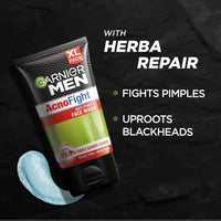 Garnier Men Acno Fight Anti Pimple Face Wash, Anti Pimple Face Wash with Salicylic Acid and Herba Repair, Suitable for all Skin Types, 100g