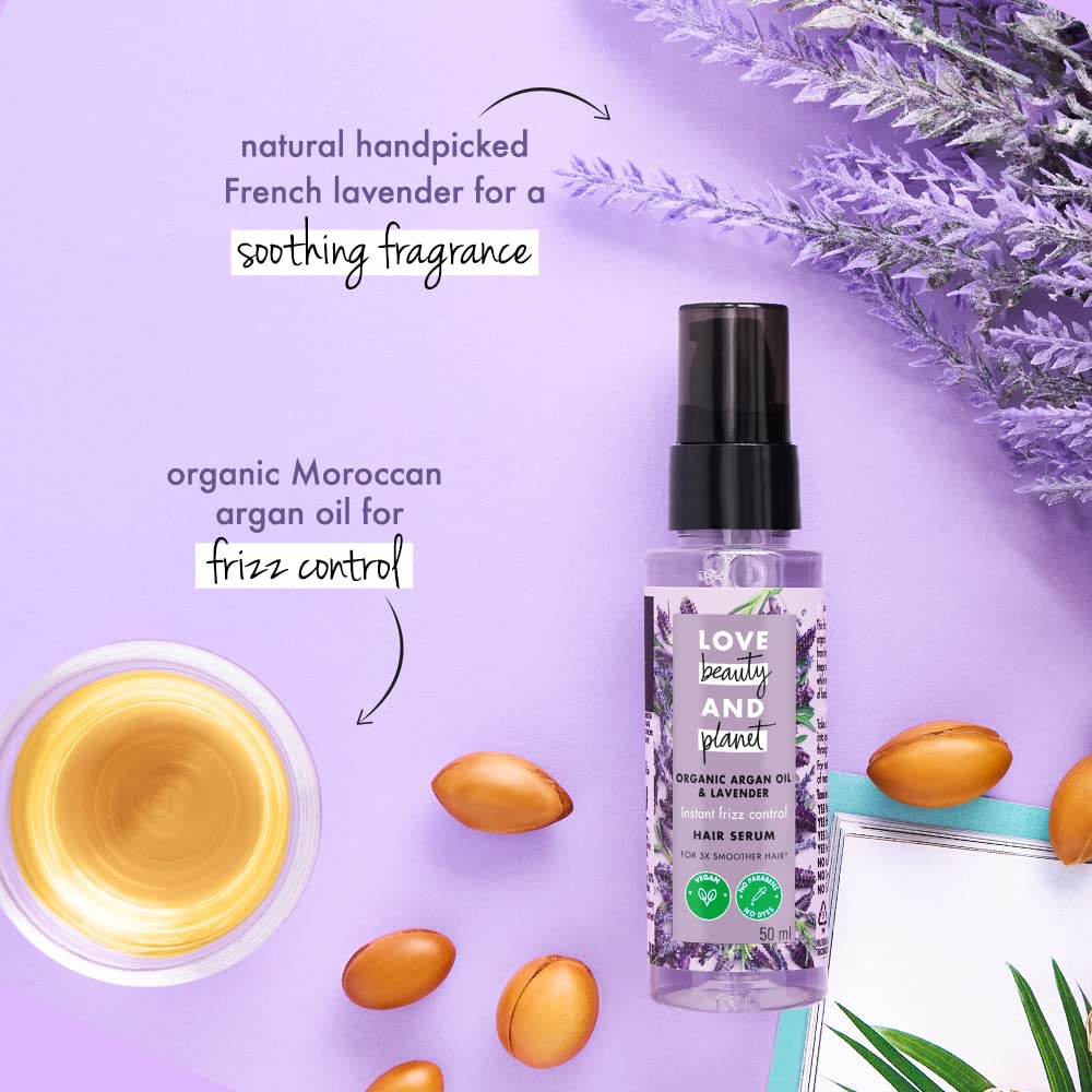 Love Beauty & Planet Argan Oil & Lavender Hair Mask For Frizzy Hair | 50 Ml