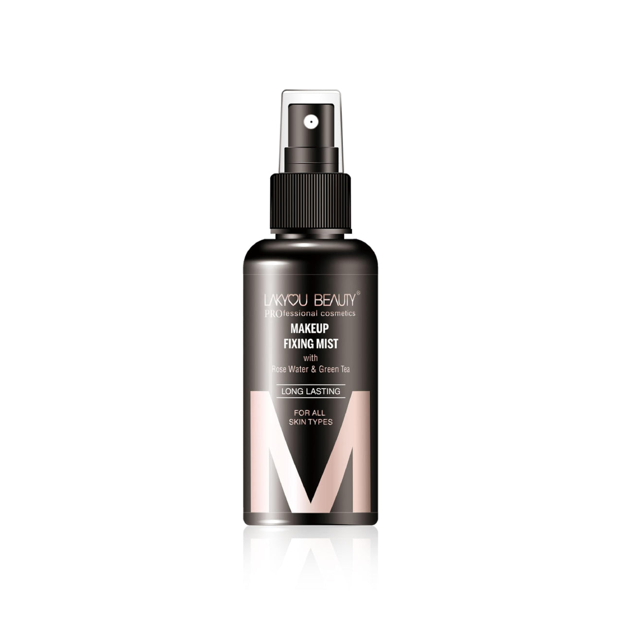 Lakyou Beauty Makeup Fixing Mist with Rose Water & Green Tea | Long-Lasting | Hydrates & Refreshes | Suitable for All Skin Types | 80ml