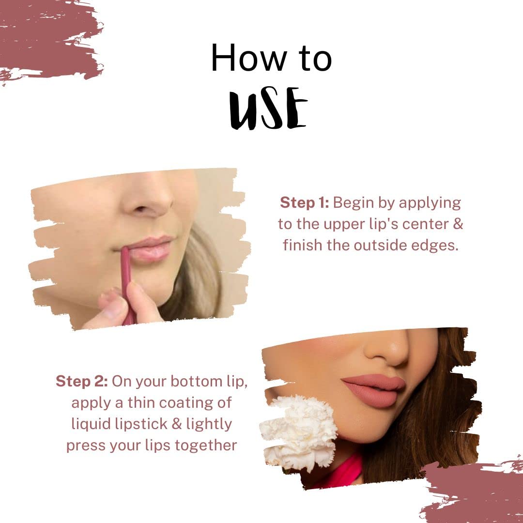 Love Earth Liquid Mousse Lipstick - Peach Mojito Matte Finish | Lightweight, Non-Sticky, Non-Drying,Transferproof, Waterproof | Lasts Up To 12 Hours With Vitamin E And Jojoba Oil - 6Ml