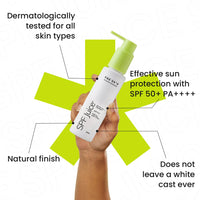 FAE Beauty SPF 50+ PA++++ Lightweight Sunscreen | For Oily, Dry, Combination, Normal & Acne-Prone Skin | Hybrid, Broad-spectrum | UVA & UVB Protection | No White Cast | Fragrance-free | 100ml