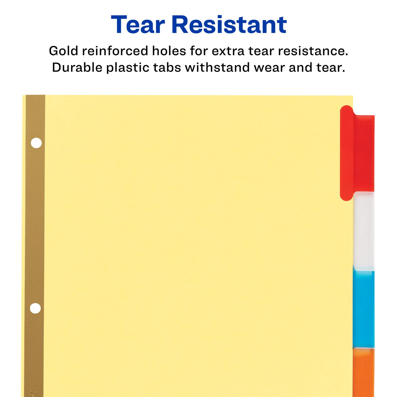 Avery 5-Tab Binder Dividers, Insertable Multicolor Big Tabs, 6 Sets (11109) Binder Divider 6-pack