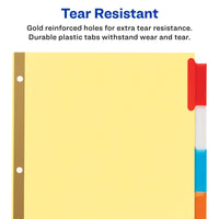 Avery 5-Tab Binder Dividers, Insertable Multicolor Big Tabs, 6 Sets (11109) Binder Divider 6-pack