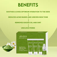 Jovees Herbal Salicylic & Azelaic Acid Anti-Acne & Pimple Mini Facial Kit For Oily & Acne Prone Skin | Easy 4 Step Facial Kit | For Multiple Use | For Men & Women 41g