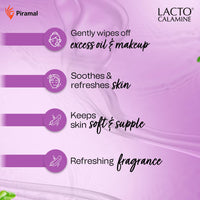 Lacto Calamine Oil Control Face Wipes | 30 N each- Pack of 2 | Wet Wipes for Face With Neem, Aloe Vera & Niacinamide | Makeup Remover Wipes | Hydrating, Refreshing, Soothing | Pararben & Alcohol Free