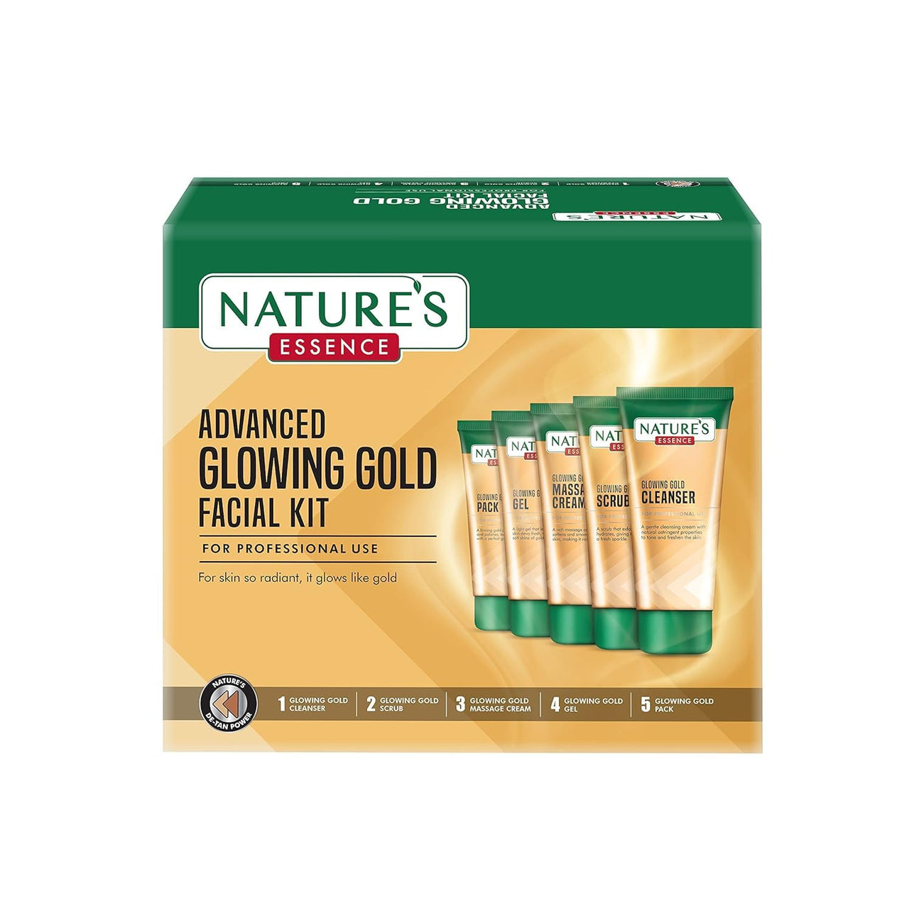 Nature's Essence Glowing Gold Facial Kit, 500g